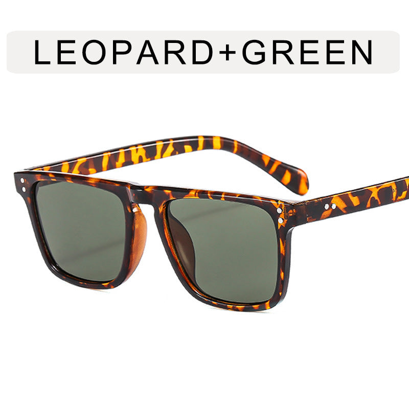 Wholesale Small Square Frame Retro Rice Nail PC Men's Sunglasses